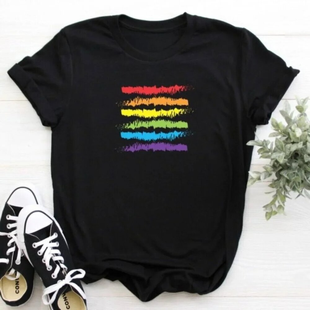 Pride T-shirt, Unisex Rainbow Tee, Pride Gift, LGBT Flag T-shirt, Gay Pride Tee